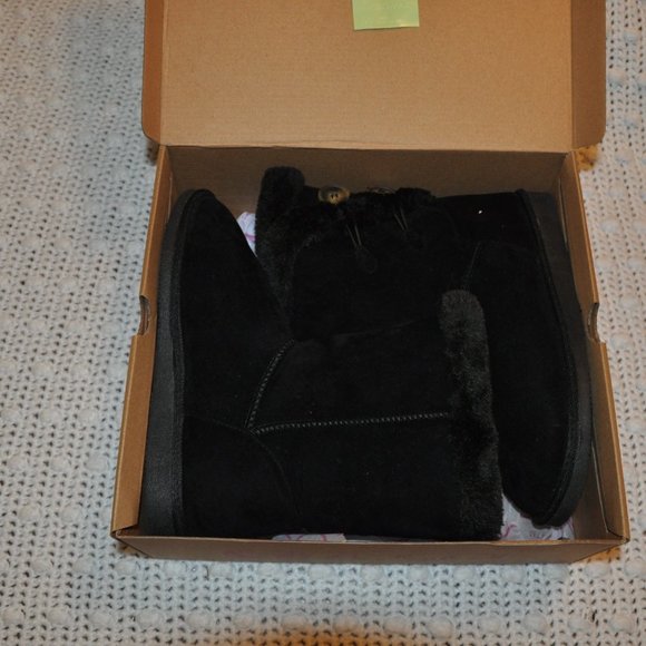 Sugar Marty Cozy Winter Boots Black Size 8 In Box - Picture 6 of 7